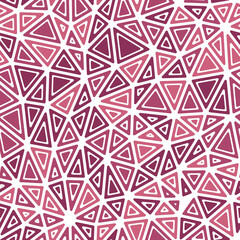 Poster - abstract background with geometric mosaic shapes. rounded solid shapes in frames. medium triangle si