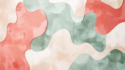 Poster - Abstract composition featuring soft shapes in a creative arrangement Minimalist pattern design template
