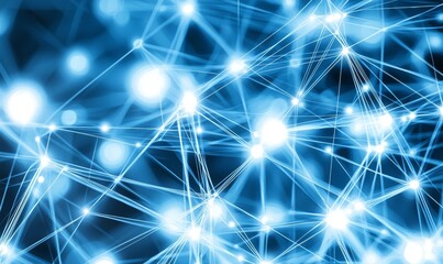 Poster - Technological, neural, network, futuristic, optical, innovative, electronic, engineering, lines, networks. Network technology has optical lines, and engineers are driving electronic innovation via