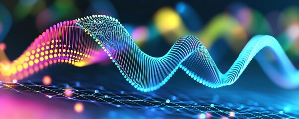 Poster - Suitable for technological processes and AI, digital storage, sound and graphics, science and education, etc.