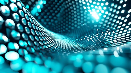 Poster - the dark background is composed of connecting dots and lines. the image is 3d rendered in 4k. backgr