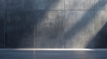 Poster - 3D rendering of a gray cement wall background