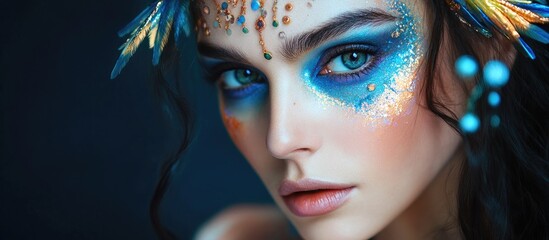 Pretty Girl With Original Makeup Looks Like A Pisces Zodiac Sign