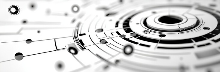Poster - A big data futuristic design that encompasses digital visualizations, particle streams, a binary background, and the concept of technology information. Flow lines. Modern graphics are visible in this