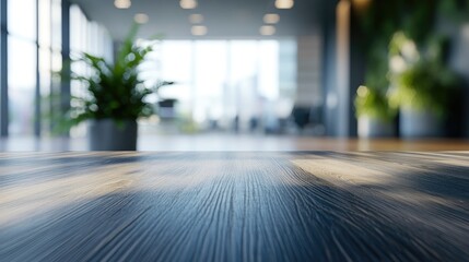 Poster - 3d rendering of a tabletop with a blurred office background