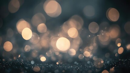 Poster - Abstract gray backdrop featuring defocused bokeh lights creating a visually appealing illustration