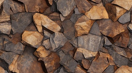 Poster - Seamless abstract background featuring brown rock texture