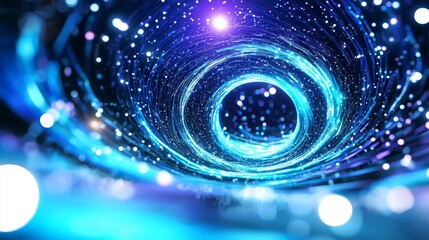 Poster - Particles and network connections in digital cyberspace