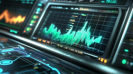 Aufkleber - graph chart document showing financial data. business plan analysis accounting and marketing researc