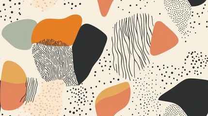 prepared for various surfaces this minimal modern patterned background features abstract and pastel 