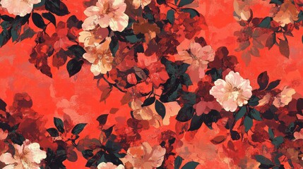 Poster - Digital pattern for fabric printing suitable for digital painting Design intended for covers textiles and wrapping paper