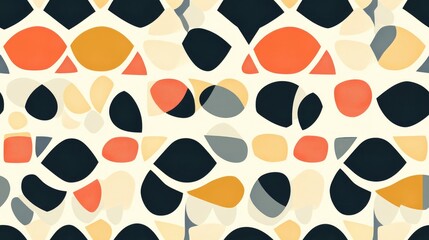 Poster - Contemporary seamless geometric design modern textile print