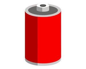 battery on white background vector art illustration