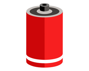 battery on white background vector art illustration