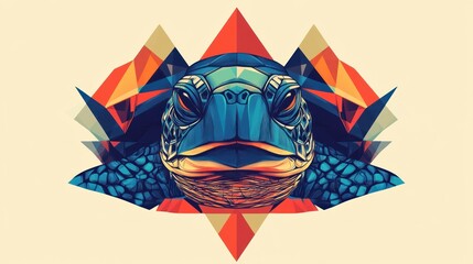 Abstract Turtle Illustration