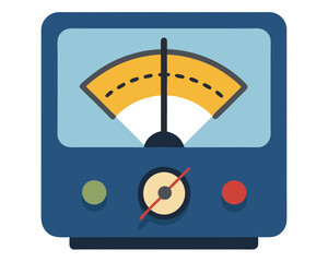 The electric device an ohmmeter isolated on a white background