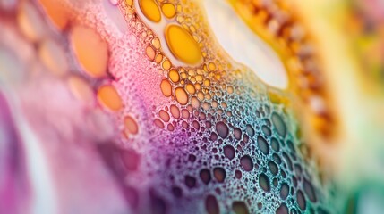 Poster - Vibrant Close-Up of Microscope Slide Details