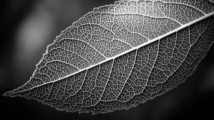 Poster - Detailed Macro Photograph of a Leaf's Texture