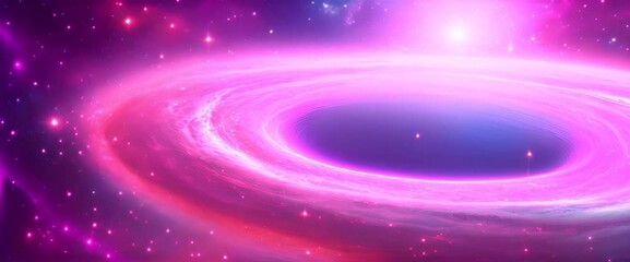 Wall Mural - Amazingly colorful galaxy in outer space, with swirling, sparkling stars, vibrant nebulae in pinks, blues, and purples, and a glowing, radiant core