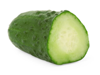 Canvas Print - Piece of fresh cucumber isolated on white