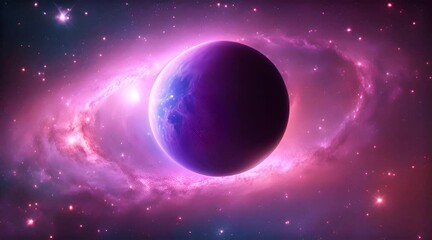 Wall Mural - Amazingly colorful galaxy in outer space, with swirling, sparkling stars, vibrant nebulae in pinks, blues, and purples, and a glowing, radiant core