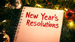 © Gabriela - New Year's resolutions in notebooks about Christmas decorations