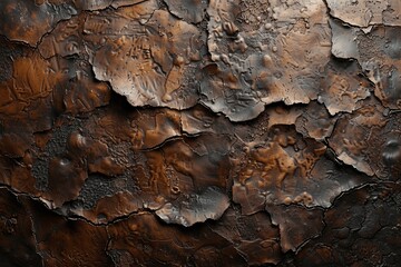 Poster - Dark Brown Textured Wall Background with Copy Space for Photography