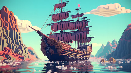 Ship landscape in games 3d