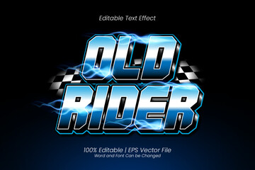 Old Rider Vintage Racing Editable text Effect