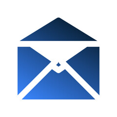 Poster - Envelope gradient fill icons. Can be used for massage, communication and technology.