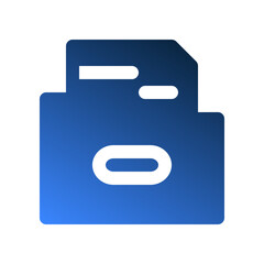 Poster - File organizer gradient fill icons. office symbol with an elegant and simple appearance.