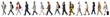 © Rawpixel.com - Walking people full body png cut out element set