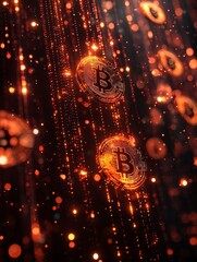 Poster - Digital Currency Symbol in Futuristic 3D Rendering
