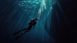 © AlexPhototest - Diver exploring underwater depths with sunlight filtering through surface, creating serene and captivating atmosphere. scene showcases beauty of marine life and tranquility of ocean