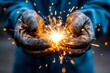 © Sanchai - Hyper-realistic view of a metal fabrication process, showing the intensity of sparks and the smooth finish of the product