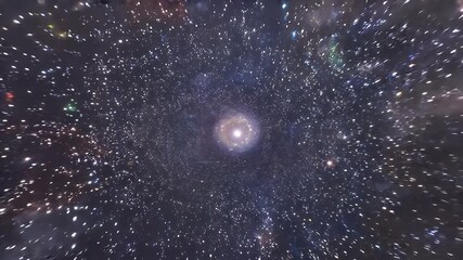 Virtual Reality Space Adventure Flying in star exploration galaxy universe cosmos 