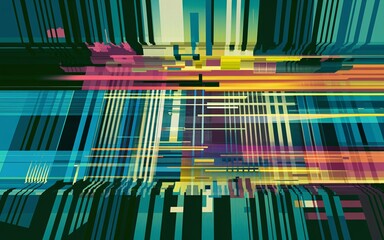 Wall Mural - abstract image presents a visually captivating interpretation of an urban