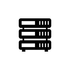 Poster - Database server vector icon.flat black simple trendy style illustration for web and app..eps