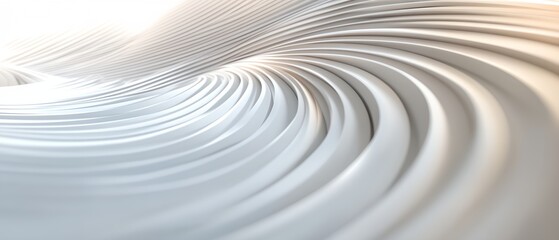 Poster - A white wave with a lot of detail. The wave is very smooth and has a lot of detail