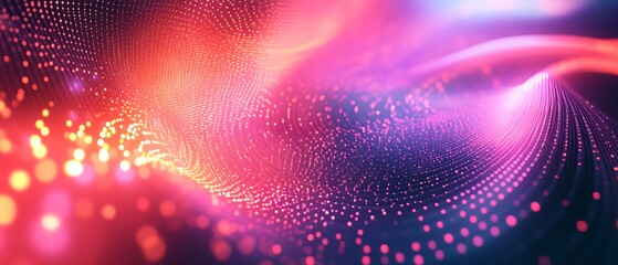 Poster - A colorful, abstract image with a lot of dots and swirls. The colors are bright and vibrant, giving the impression of movement and energy