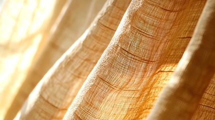 Sunlight Filtering Through Linen Fabric