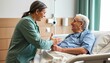 © Miryo - Doctor Supporting Elderly Patient Post-Surgery