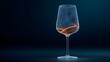 © Ratchadaporn - Captivating abstract image of a wine glass with a glowing mesh like structure and swirling neon liquid inside creating a mesmerizing futuristic and avant garde visual effect