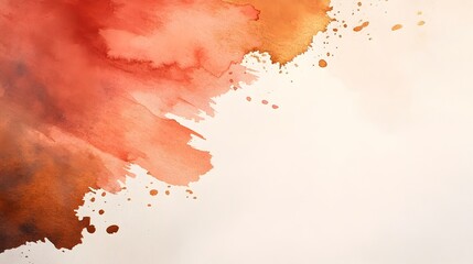 Poster - Muted watercolor splashes forming a dynamic and textured visual barrier of irregular shapes and overlapping hues  This abstract background has a calming contemplative atmosphere with a aesthetic
