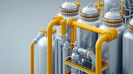 Poster - professional workers performing inspections and maintenance on various industrial equipment and syst