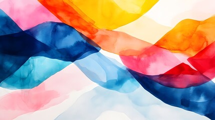 Poster - A captivating fusion of fluid watercolor splashes and intricate geometric forms showcasing a delicate balance between chaos and control
