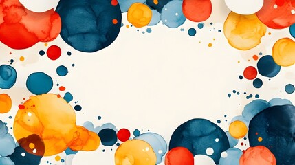 Poster - Flowing watercolor splashes forming a seamless barrier of organic dynamic shapes and bold expressive lines  This background features a vibrant colorful gradient with a sense of motion and creativity