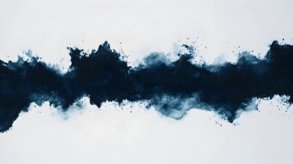 Poster - Vibrant watercolor splashes colliding against light geometric obstacles creating a dynamic abstract composition that explores the contrast between chaos and order fluidity and structure