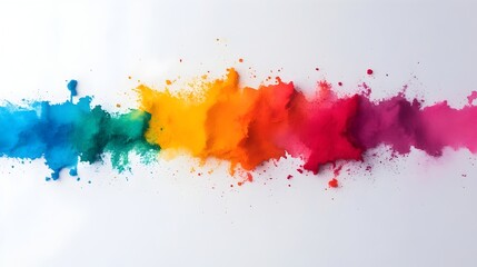 Poster - Vibrant watercolor splashes and shapes forming sharp dynamic barriers that symbolize the concept of growth resilience and the ability to adapt and overcome challenges