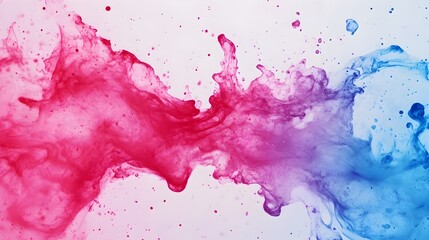 Poster - Delicate watercolor splashes spreading and flowing across transparent barriers creating a mesmerizing ethereal and dynamic visual effect in mid motion